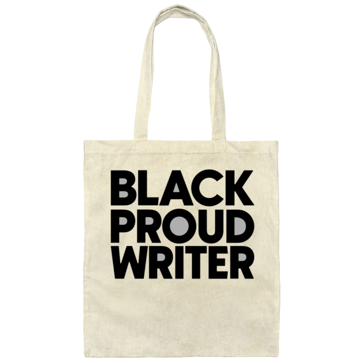 Black Proud Writer Tote Bag (Black & White)