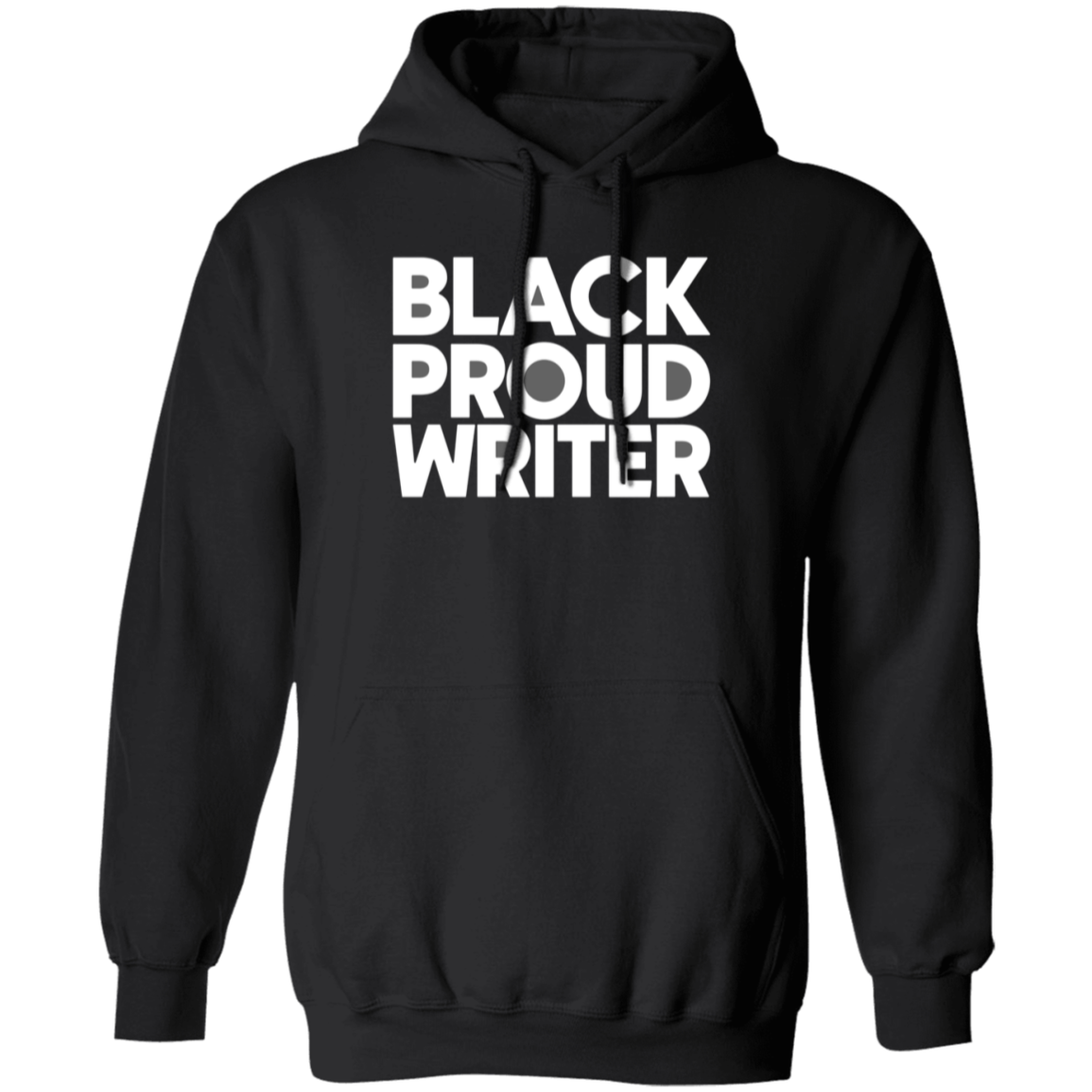 Black Proud Writer Unisex Hoodie (Black & White)