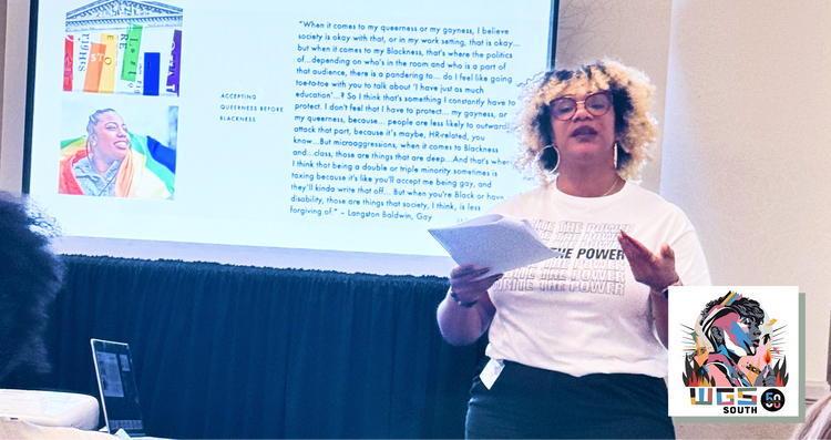 Andrea D. Jackson Speaks at WGS South for BIPOC Caucus and LGBTQ Caucus Panels