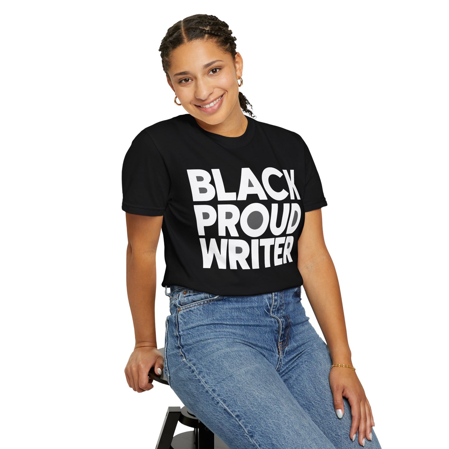 Black Proud Writer Unisex Tee (Black & White)