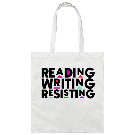 Reading, Writing, Resisting Tote Bag (Martin Sitcom Themed)