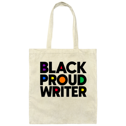 Black Proud Writer Bold Tote Bag