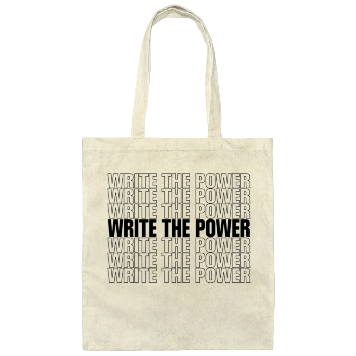 Public Enemy Inspired "Write the Power" Tote Bag