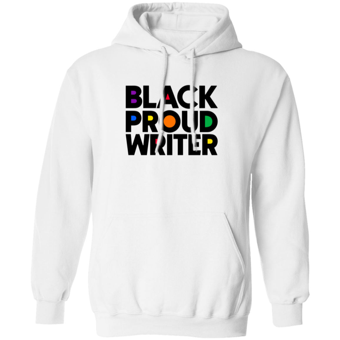 Black Proud Writer Bold Unisex Hoodie