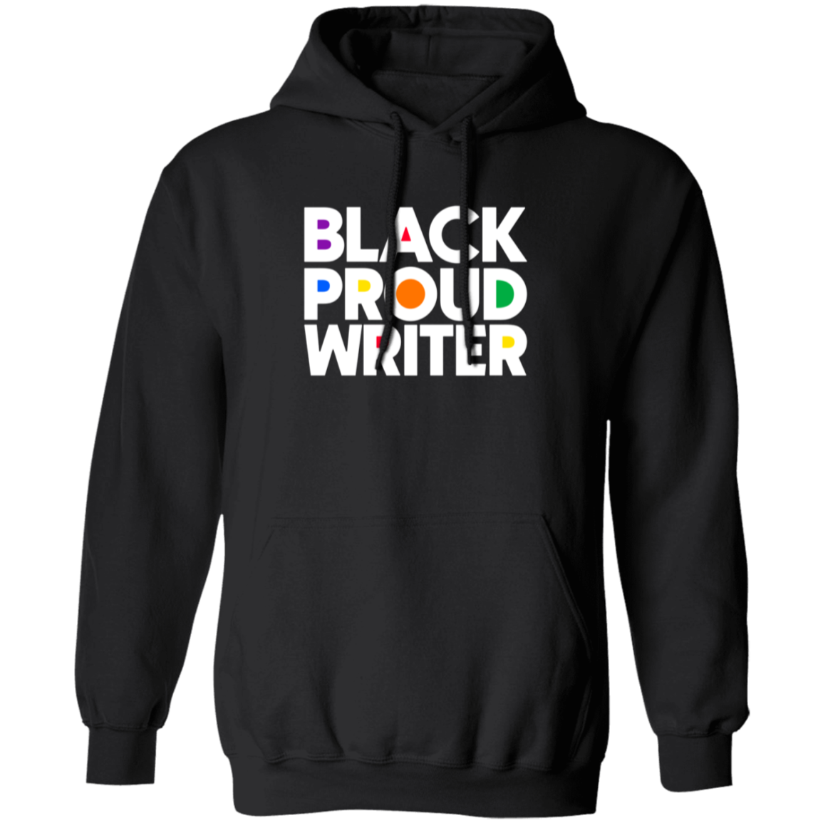 Black Proud Writer Bold Unisex Hoodie