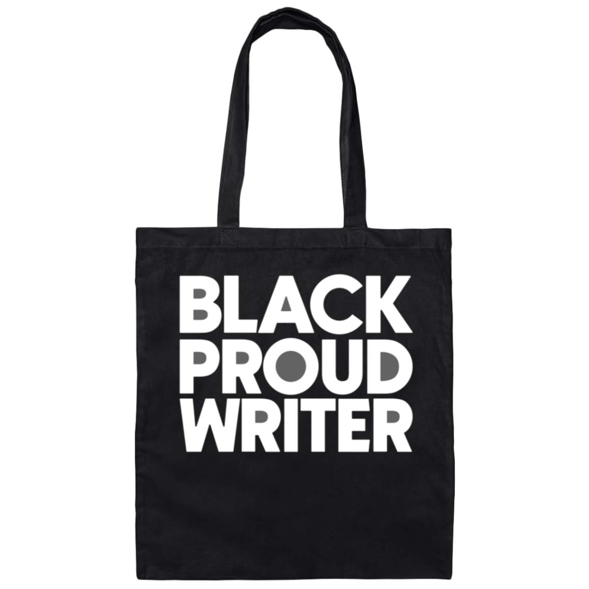 Black Proud Writer Tote Bag (Black & White)