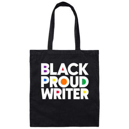 Black Proud Writer Bold Tote Bag