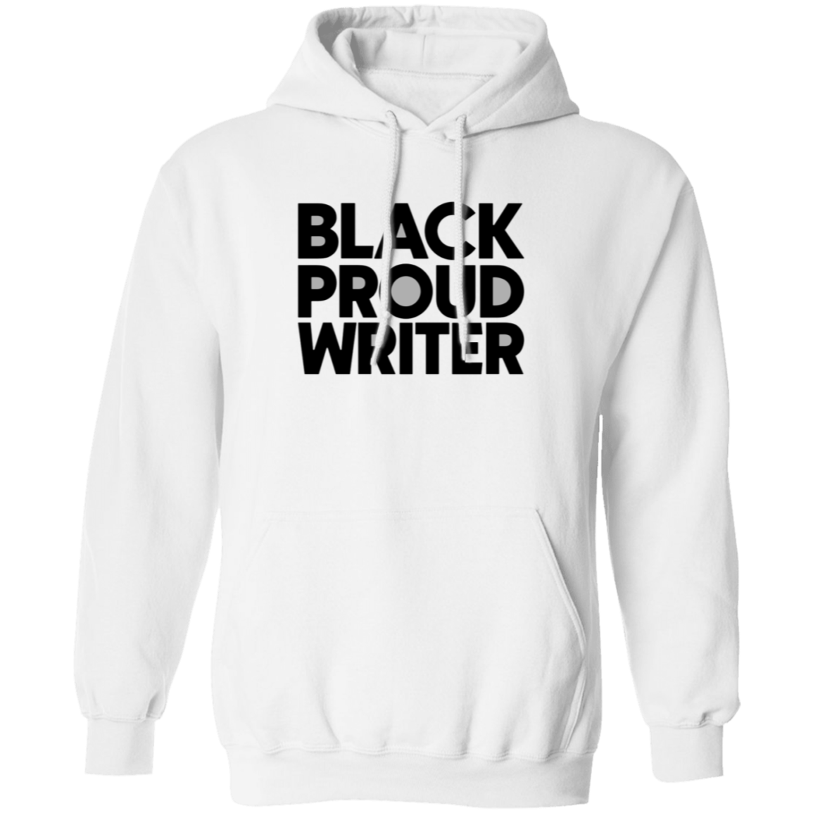 Black Proud Writer Unisex Hoodie (Black & White)