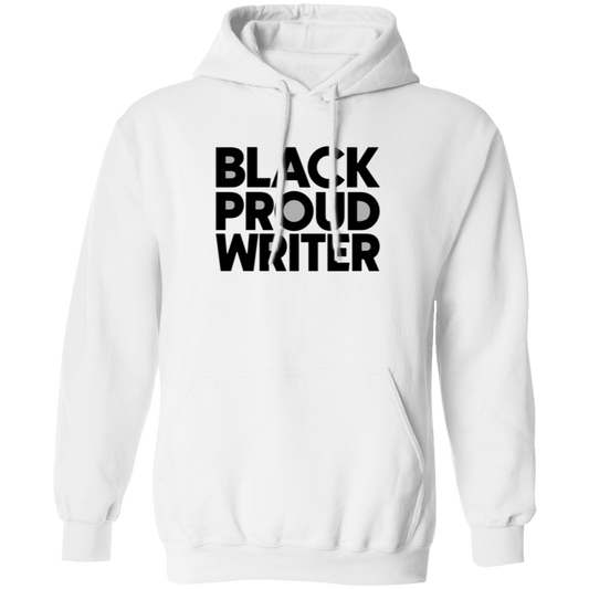 Black Proud Writer Unisex Hoodie (Black & White)