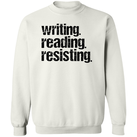 Writing, Reading Resisting Distressed Unisex Sweatshirt