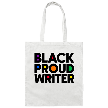 Black Proud Writer Bold Tote Bag