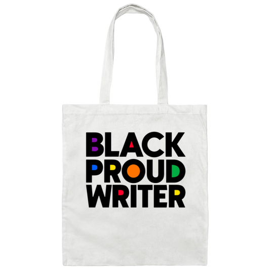 Black Proud Writer Bold Tote Bag
