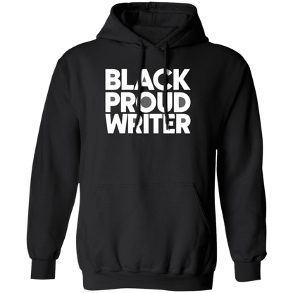 Black Proud Writer Unisex Hoodie (Black & White)
